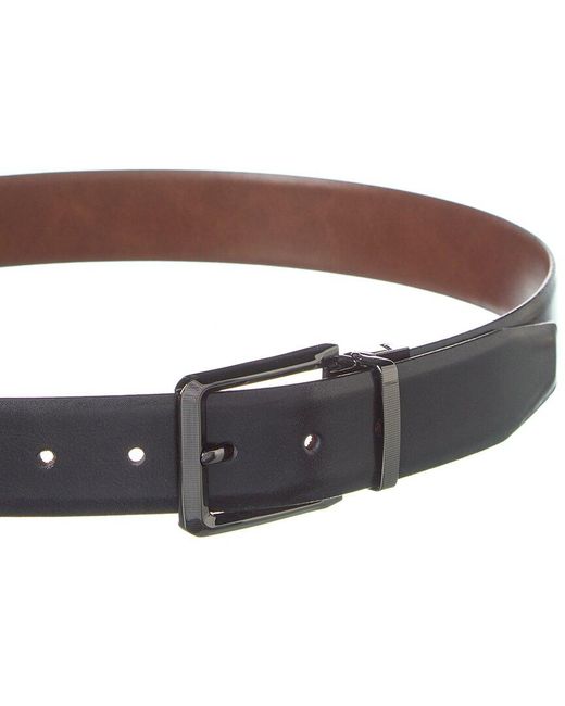 Hart Schaffner Marx Brown Marbelized Reversible Leather Belt for men