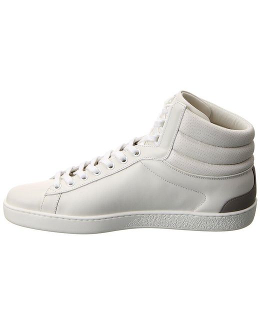 Gucci White Ace Leather High-top Sneaker for men