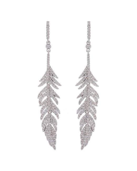 Eye Candy LA White The Luxe Collection Cz Drop Earrings