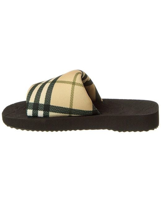 Burberry Black Check Trek Slide