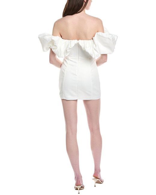 Line & Dot White Goldie Mini Dress