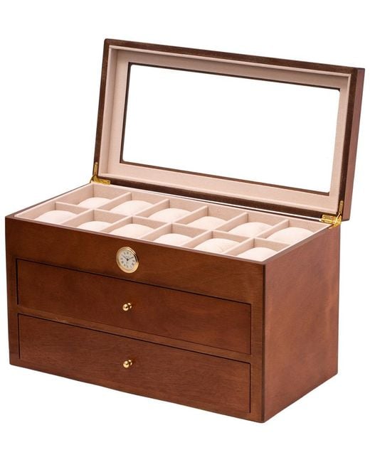 Bey-berk Brown 36-watch Storage Case