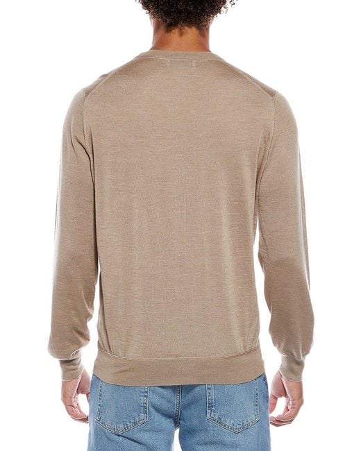 Brunello Cucinelli Natural Cashmere & Silk-Blend Crewneck Sweater for men