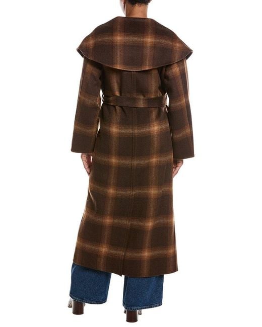 Jonathan Simkhai Brown Mulhollond Plaid Robe Coat