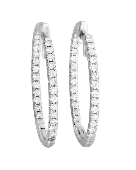 Diamond Select Cuts White 14k 1.00 Ct. Tw. Diamond Inside-out Hoops