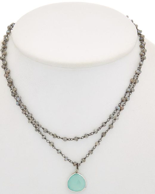 Rachel Reinhardt Jewelry White Silver Gemstone Necklace