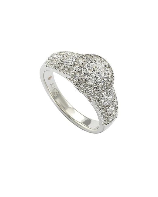 Suzy Levian CZ Jewelry White Suzy Levian Silver Cz Ring