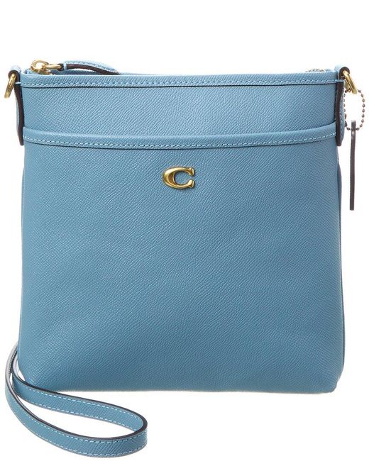 COACH Blue Kitt Leather Handbag