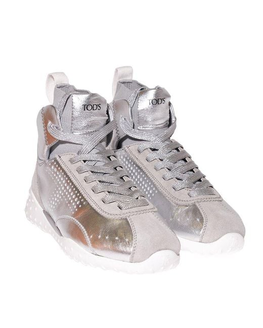 Tod's Gray Tods Suede Sneaker