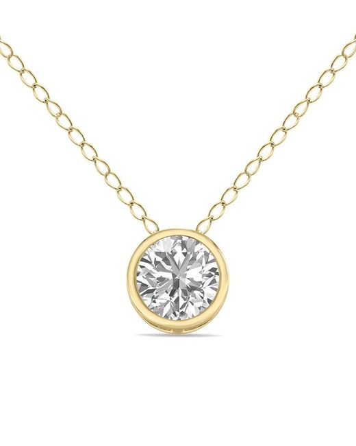 Lab Grown Diamonds Metallic 14k 0.50 Ct. Tw. Lab Grown Diamond Necklace