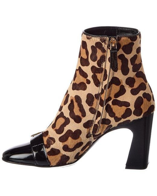 Tod's Brown Haircalf & Leather Bootie