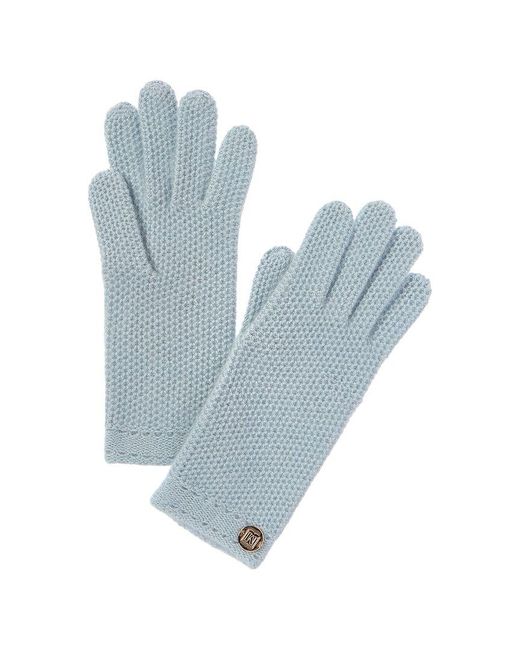 Bruno Magli Blue Honeycomb Knit Cashmere Glove S