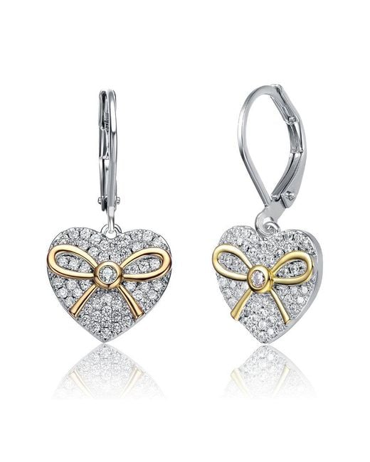 Genevive Jewelry Metallic Two-tone Earrings