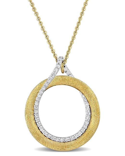 Rina Limor Metallic 14k Two-tone 0.70 Ct. Tw. Diamond Intertwined Circle Necklace