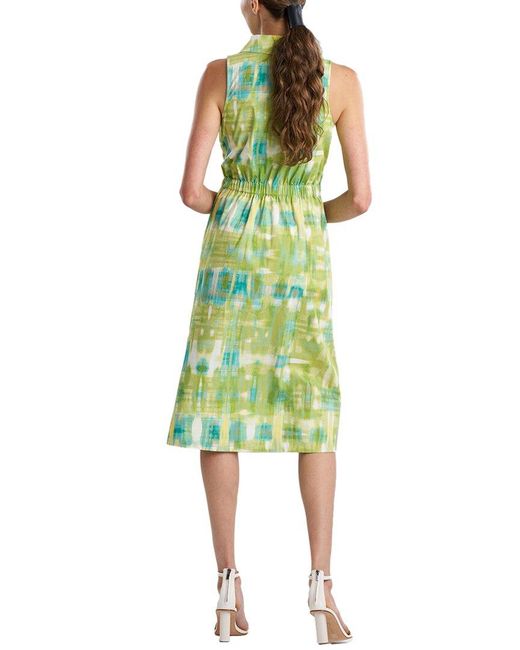 Natori Green Halter Button Down Dress