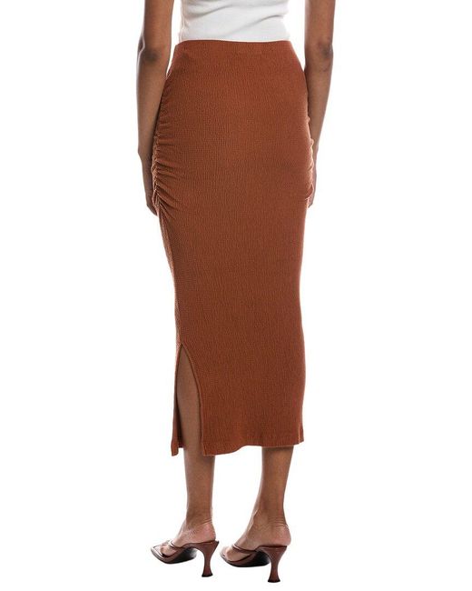 Michael Stars Brown Martine Midi Skirt