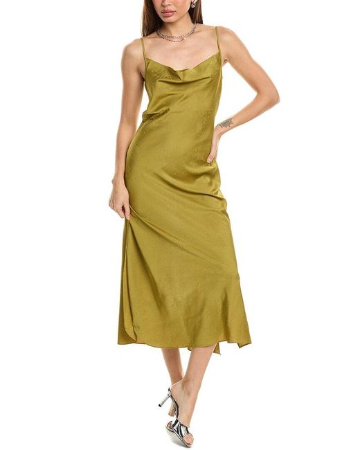 AllSaints Yellow Hadley Slip Dress