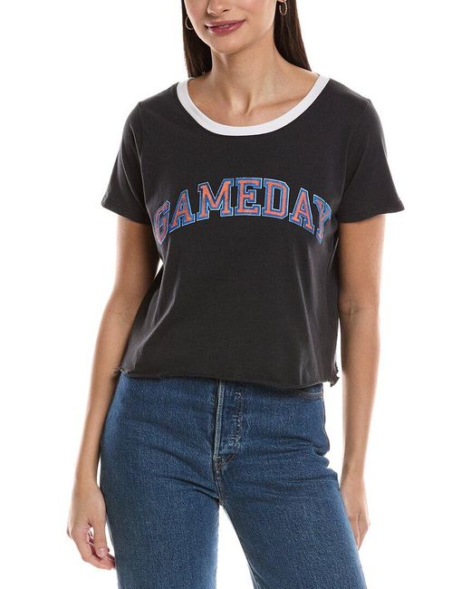 Prince Peter Black Gameday Florida Oversized Crop T-Shirt