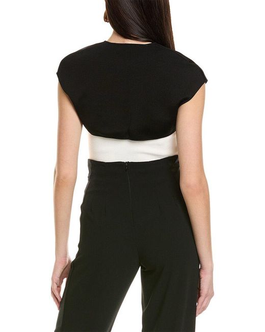 Carolina Herrera Black Cap Sleeve Shrug