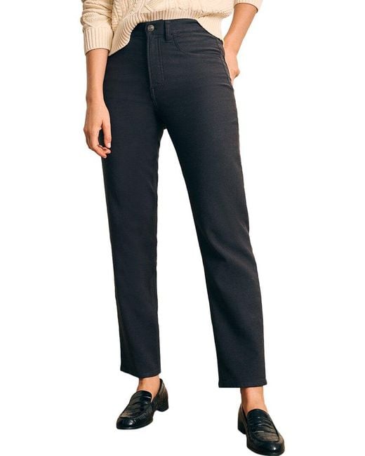 Faherty Brand Blue Stretch Terry Five Pocket Pant