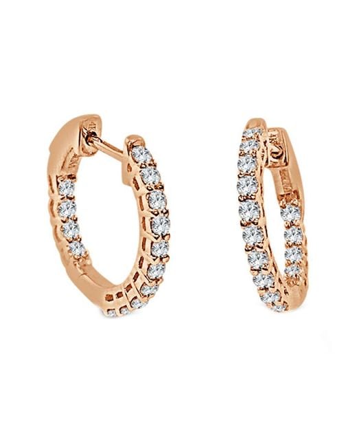 Sabrina Designs Metallic 14K Rose 0.51 Ct. Tw. Diamond Inside Out Hoops
