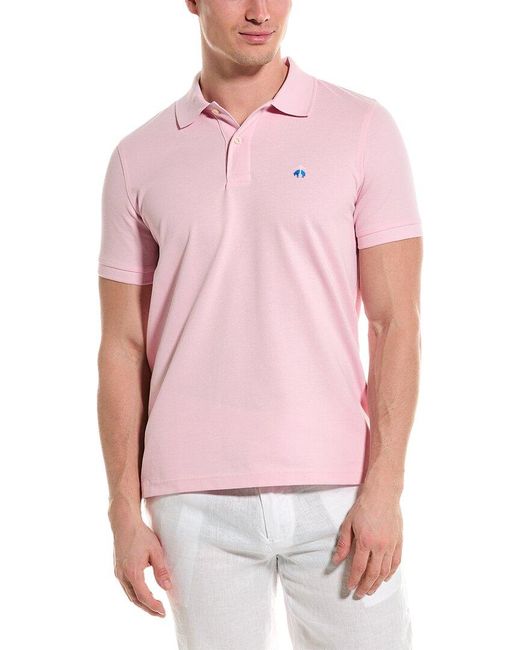 Brooks Brothers Pink Slim Fit Performance Polo Shirt for men