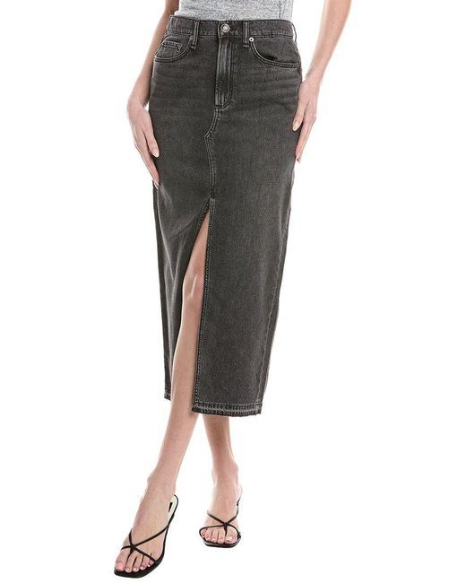 Rag & Bone Black Featherweight Clara Midi Skirt
