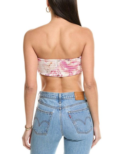 Rococo Sand Blue Bandeau Top