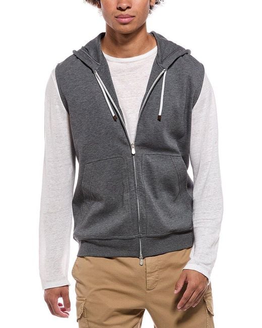 Brunello Cucinelli Gray Vest for men