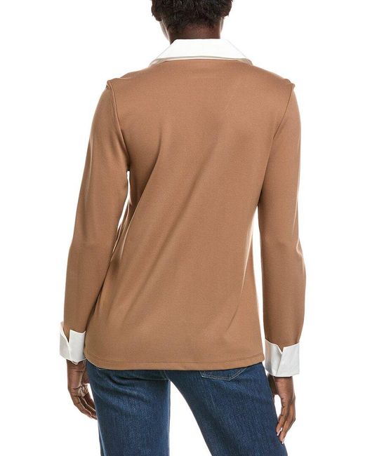 Jones New York Brown Twofer Serenity Top