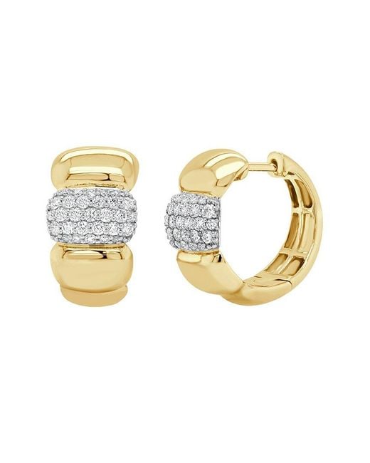 Sabrina Designs Metallic 14K 0.50 Ct. Tw. Diamond Huggie Earrings