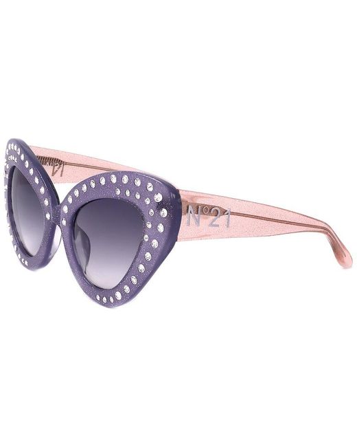 Linda Farrow Purple N°21 X No 21 By N21s23 52mm Sunglasses