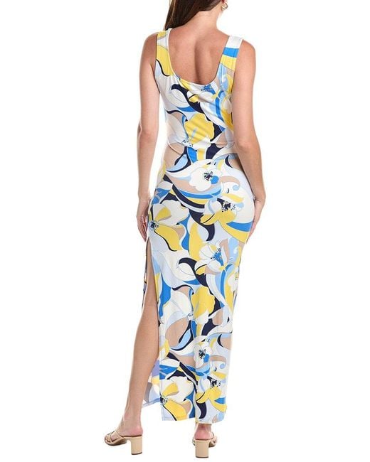 Marion Blue Printed Maxi Dress