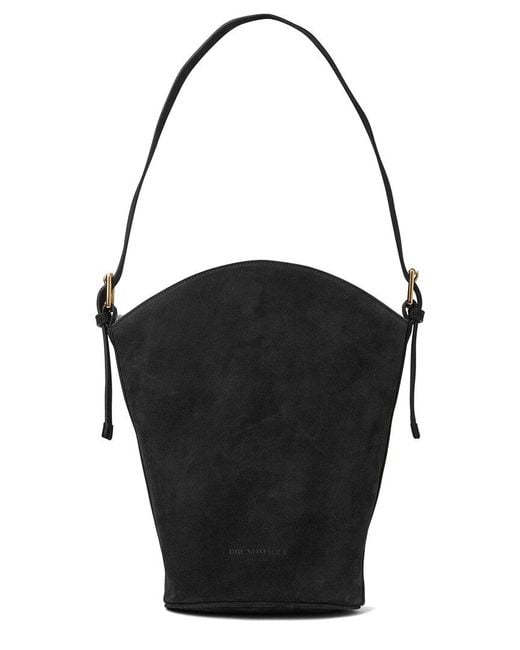 Bruno Magli Black Scarlett Suede Bucket Bag