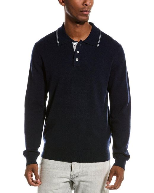 Kier + J Blue Kier + J Wool & Cashmere-blend Polo Shirt for men