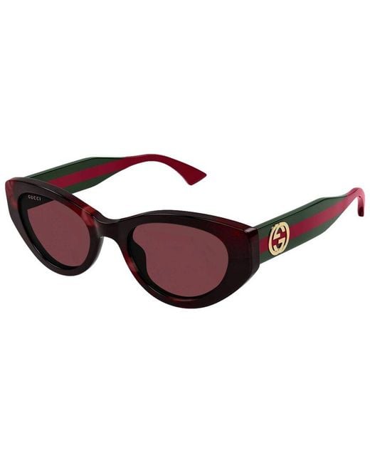Gucci Red 52Mm Sunglasses