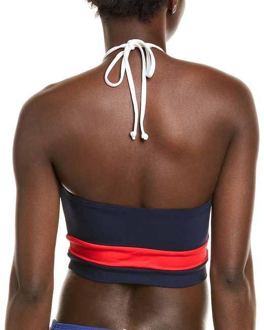 Robin Piccone Blue Babe Bandeau Bikini Top