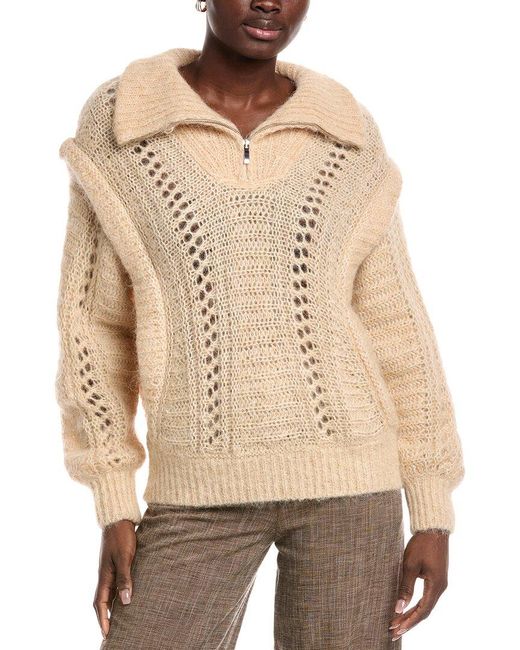 Ba&sh Natural Balazo Mohair & Alpaca-Blend Sweater