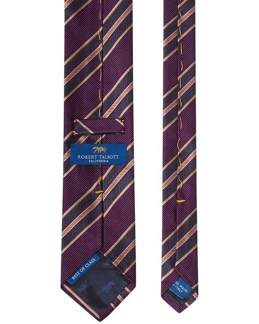 Robert Talbott Purple Silk Multi Repp Best Of Class Necktie for men