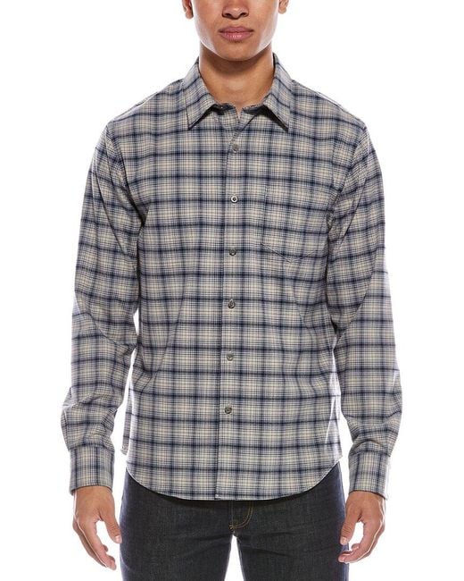 Vince Gray Oceanic Plaid Shirt for men