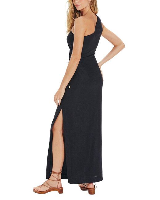 ViX Black Solid Carina Detail Long Dress