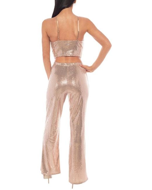 Bebe Natural 2Pc Disco Dot Top & Pant Set