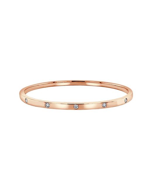Sabrina Designs White 14k Rose Gold 0.29 Ct. Tw. Diamond Bangle Bracelet