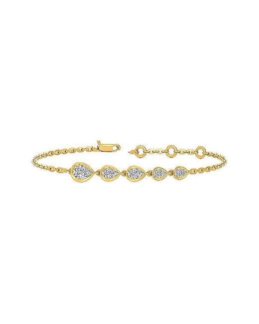 Lab Grown Diamonds White 14K 0.85 Ct. Tw. Lab-Grown Diamond Tennis Bracelet