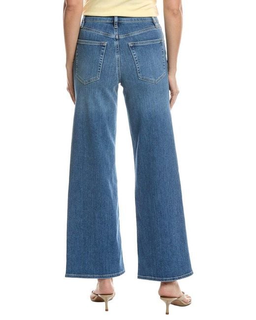 FRAME Blue Le Slim Drizzle Palazzo Jean