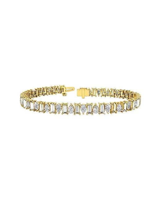 Lab Grown Diamonds Metallic 14K 10.33 Ct. Tw. Lab-Grown Diamond Tennis Bracelet