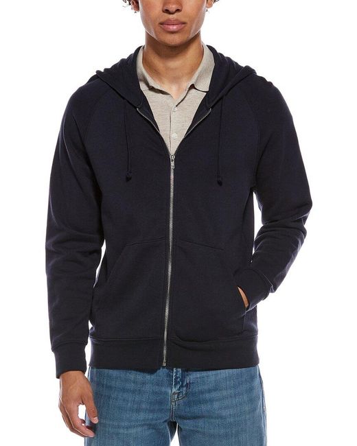 Vince Blue Terry Zip Hoodie for men