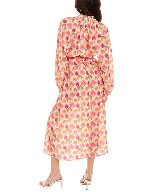 Traffic People Red Corrine Midi Dress
