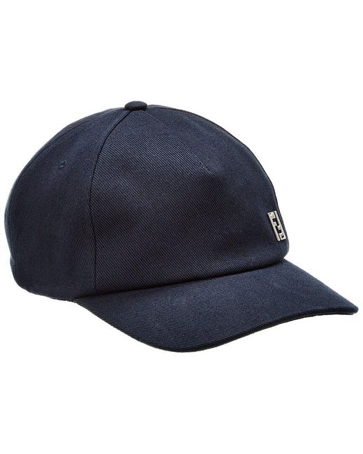 Fendi Blue Baseball Cap for men