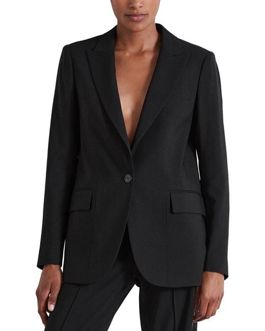 Reiss Black Audrey Wool Formal Jacket